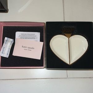 White Brand New with Tags Kate Spade Street Jewelry Dish